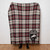 Eco Equestrian Tartan Plaid Throw - Pomegranate/Hunter