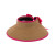 Straw Ribbon Sun Visors - Pink