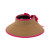 Straw Ribbon Sun Visors - Pink