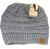 CC Pony Tail Beanie - Light Grey