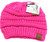 CC Pony Tail Beanie - Neon Pink