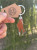 Dressage Horse Keychain - Chestnut