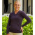 R.J. Classics Natalie V-Neck Sweater - Eggplant Heather