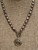 The Jeweled Pony Dove Grey Pearl Necklace with Dressage Medallion - 18” Length