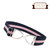 Ellany Duck Navy & Pink Stripe - 1.5" Silver Stirrup Elastic Belt