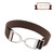 Ellany Chocolate - 1.5" Silver Stirrup Elastic Belt