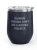 Wine Tumbler, 12oz - Blowing Through Jumps - Navy