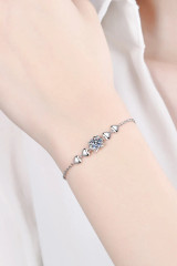 video 1 carat moissanite heart bracelet