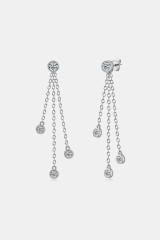 1.2 Carat Moissanite Layered Chain Earrings 1.2 Carat Moissanite Layered Chain Earrings