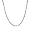 Rhodium Finish .925 Silver Rope Link Chain; 30" Inches