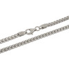 Rhodium Finish .925 Silver Franco Link Chain; 24" Inches