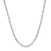 Rhodium Finish .925 Silver Franco Box Link Chain; 26" Inches