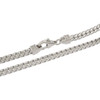 Rhodium Finish .925 Silver Franco Box Link Chain; 26" Inches