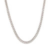 Rhodium Finish .925 Silver Franco Style Link Chain; 30" Inches