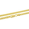 Gold Finish .925 Silver Miami Cuban Link Curb Chain; 30" Inches