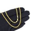 Gold Finish .925 Silver Miami Cuban Link Curb Chain; 30" Inches