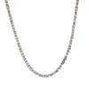 Rhodium Finish 0.925 Silver Square Byzantine Link Chain; Varies