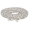 Rhodium Finish 0.925 Silver Square Byzantine Link Chain; Varies