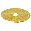 Gold Finish 0.925 Silver Miami Cuban Link Chain; Varies