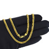 Gold Finish 0.925 Silver Miami Cuban Link Chain; Varies