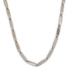 Silver Plated Brass Hip Hop Style Bullet Link Chain