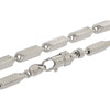 Silver Plated Brass Squared Bullet Link Chain