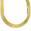 Gold Finish .925 Silver Herringbone Chain, 14mm