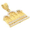 10k Gold Hollow Two-Tone Last Supper Pendant