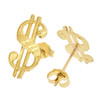 10k Gold Dollar Sign Earrings