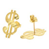 10k Gold Dollar Sign Earrings