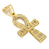 10k Gold Diamond Egyptian Ankh Pendant