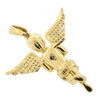 10k Gold Diamond Praying Angel Pendant