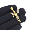 10k Gold Diamond Angel Charm Pendant