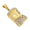 10k Gold Diamond Jesus Piece Pendant