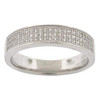 .925 Silver 3 Row Pave Band