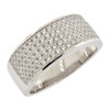 .925 Silver Hip Hop Style Pave Band