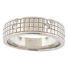.925 Silver Grid Cut Engagement Band