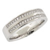 .925 Silver 2 Row Pave Engagement Band