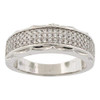 .925 Silver Chain Style Pave Band