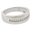 .925 Silver Modern 1 Row  Band