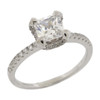 .925 Silver Princess Solitaire Engagement Ring