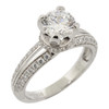 .925 Silver Solitaire w/ Accents Bridal Engagement Ring