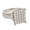 .925 Silver Chunky Pave Style with Accented Shank Ring