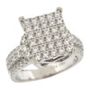 .925 Silver Chunky Pave Style with Accented Shank Ring