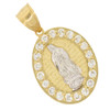 10k Gold Oval Virgin Mary Pendant
