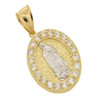 10k Gold Oval Virgin Mary Pendant