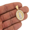 10k Gold Oval Virgin Mary Pendant