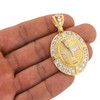 10k Gold Oval Egyptian King Tut Pendant