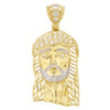 10k Gold Large Jesus Piece w/ Cut Outs Pendant