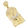 10k Gold Large Jesus Piece w/ Cut Outs Pendant